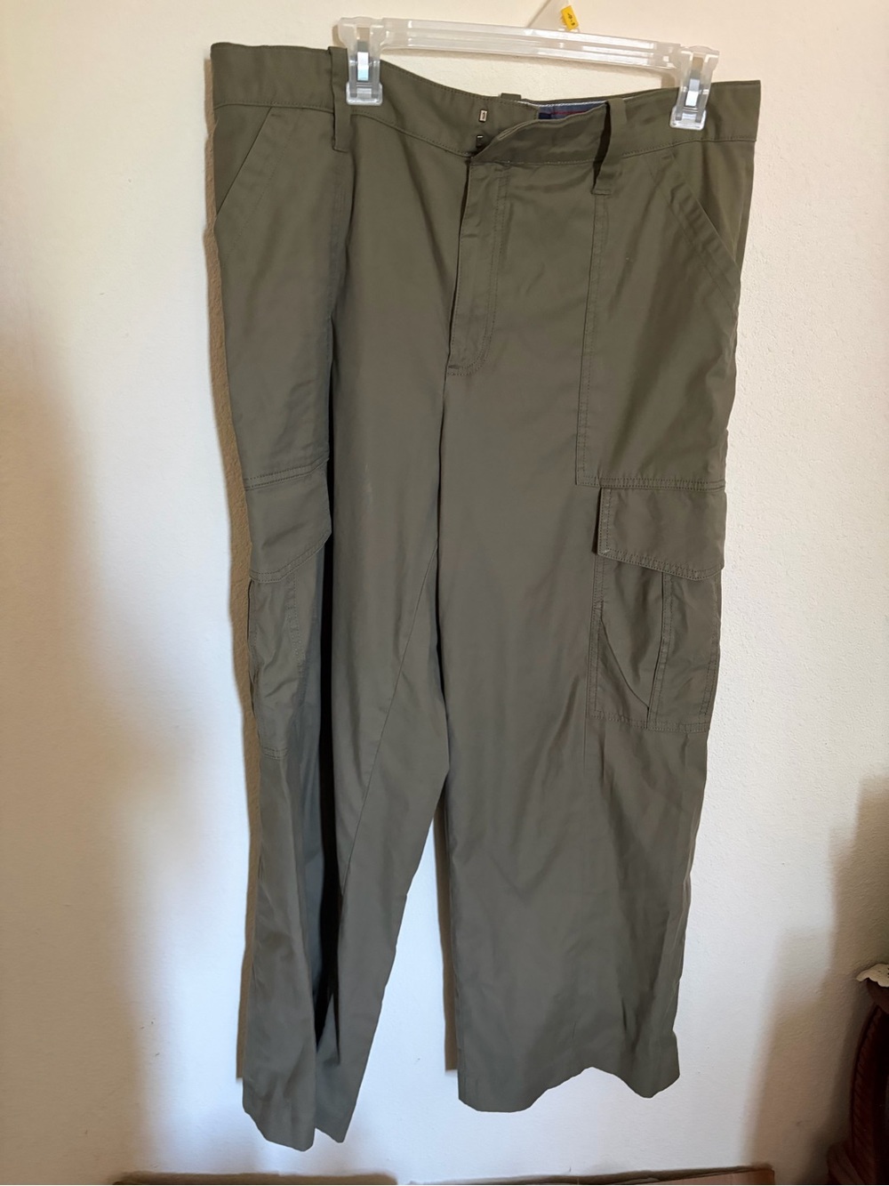 Tommy Hilfiger Women's Cargo Pants Size 12 Olive Green Utility Pockets
